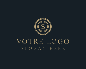 Bookkeeping - Luxury Gold Coin logo design