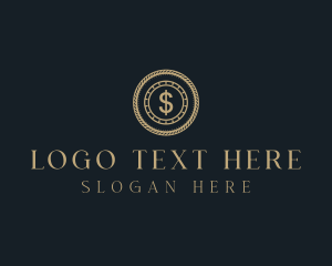 Coin - Luxury Gold Coin logo design