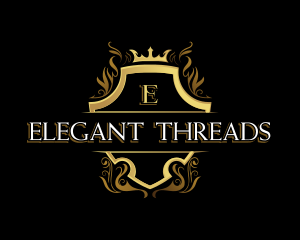 Elegant Crown Shield logo design