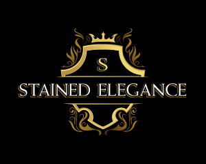 Elegant Crown Shield logo design