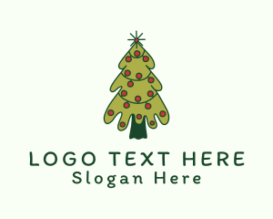 Christmas Tree Holiday Logo