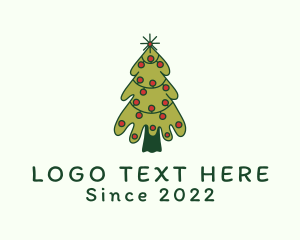 Festive Season - Christmas Tree Holiday logo design