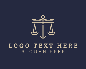 Justice Scale - Legal Judiciary Scale logo design