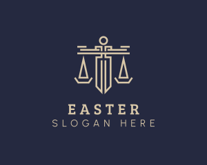 Sword - Legal Judiciary Scale logo design