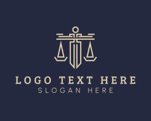 Court House - Legal Judiciary Scale logo design