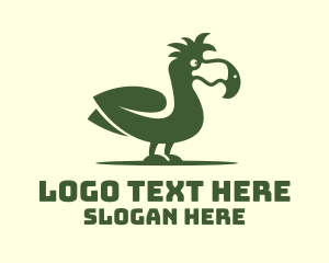 Prehistoric - Green Dodo Bird logo design