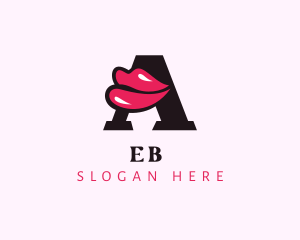Lip Cosmetic Letter A Logo