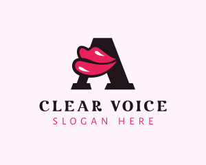 Voiceover - Lip Cosmetic Letter A logo design