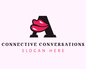 Dialogue - Lip Cosmetic Letter A logo design