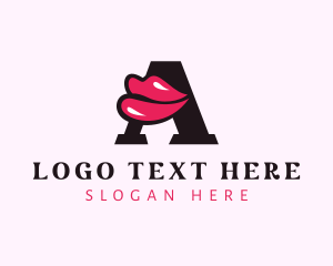 Dialogue - Lip Cosmetic Letter A logo design