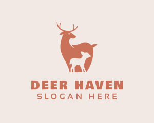Wild Deer & Fawn logo design