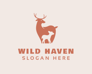 Wild Deer & Fawn logo design