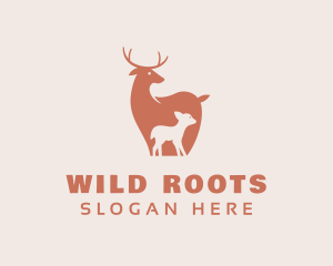 Wild Deer & Fawn logo design