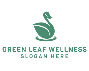 Green Duck Leaf  logo design