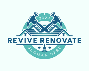 Renovate - Hammer Roof Carpentry logo design