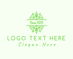 Crops - Herbal Garden Leaves logo design