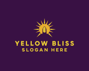 Yellow - Bright Yellow Nail logo design