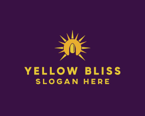 Bright Yellow Nail logo design