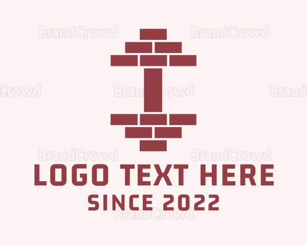 Brick Dumbbell Gym Logo