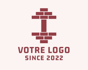 Brick - Brick Dumbbell Gym logo design