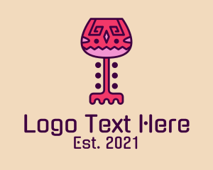 Wine - Wine Glass Ethnic logo design