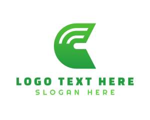 Reusable - Eco Tech Letter C logo design