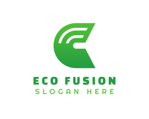 Hybrid - Eco Tech Letter C logo design