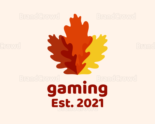 Autumn Oak Leaves Logo