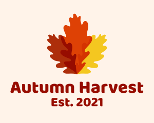 Autumn Oak Leaves logo design