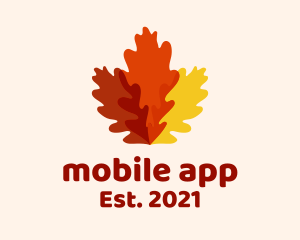 Fall Season - Autumn Oak Leaves logo design