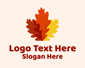 Autumn Oak Leaves Logo