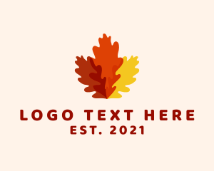 Gardening - Autumn Fall Leaves logo design