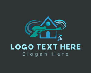 House - Power Washing Home logo design