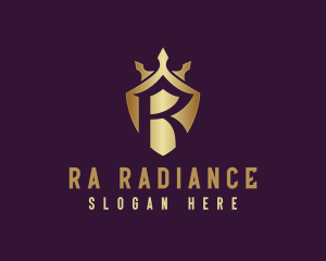 Royal Shield Letter R logo design