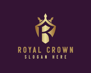 Royal Shield Letter R logo design