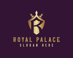 Royal Shield Letter R logo design