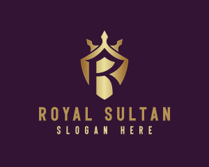 Royal Shield Letter R logo design