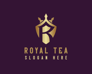 Royal Shield Letter R logo design