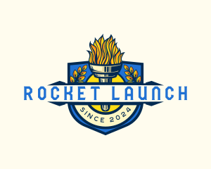 Academy Torch University Training logo design