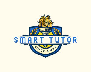 Tutor - Academy Torch University logo design