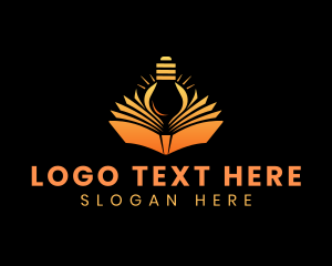 Knowledge Book Lightbulb Logo