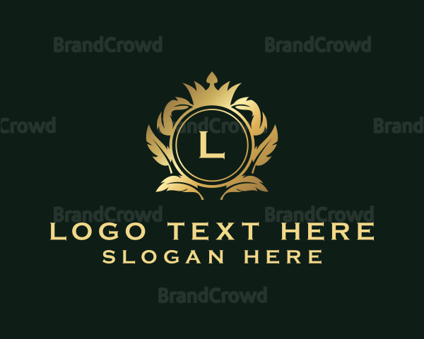 Elegant Feather Crown Logo