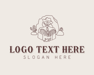 Saloon - Texas Rodeo Cowgirl logo design
