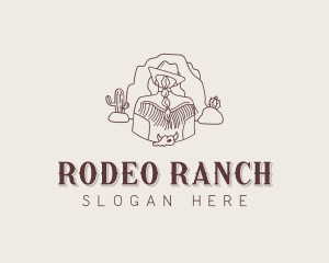 Texas Rodeo Cowgirl logo design