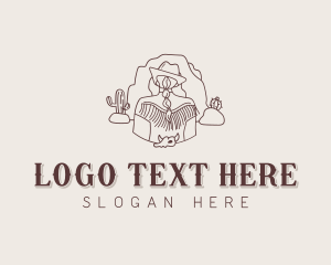 Girl - Texas Rodeo Cowgirl logo design