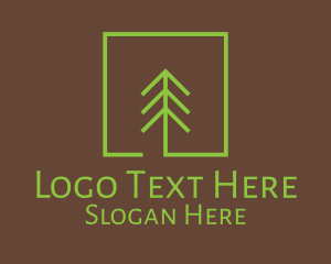 Minimal - Pine Tree Forest logo design