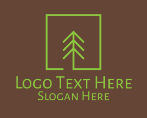 Line - Pine Tree Forest logo design