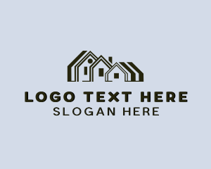 Roofing - House Real Estate logo design