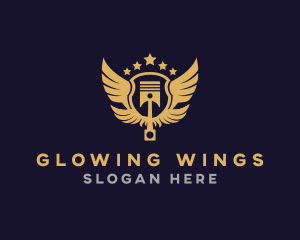 Industrial Piston Wings logo design