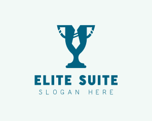 Blue Formal Trophy logo design